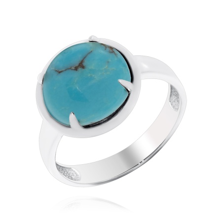 Купить кольцо из серебра с бирюзой в интернет-магазине KRASNOE