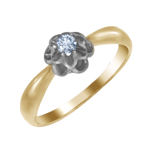 Кольцо из серебра с фианитом со скидкой