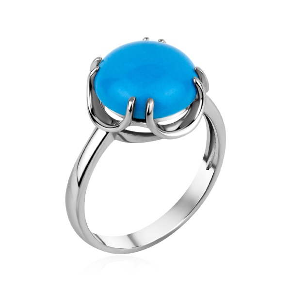 Купить кольцо из серебра с бирюзой в интернет-магазине KRASNOE