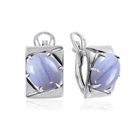 Серьги из серебра с агатами 2340391395-84 от KRASNOE, металл Серебро, вставка Агат