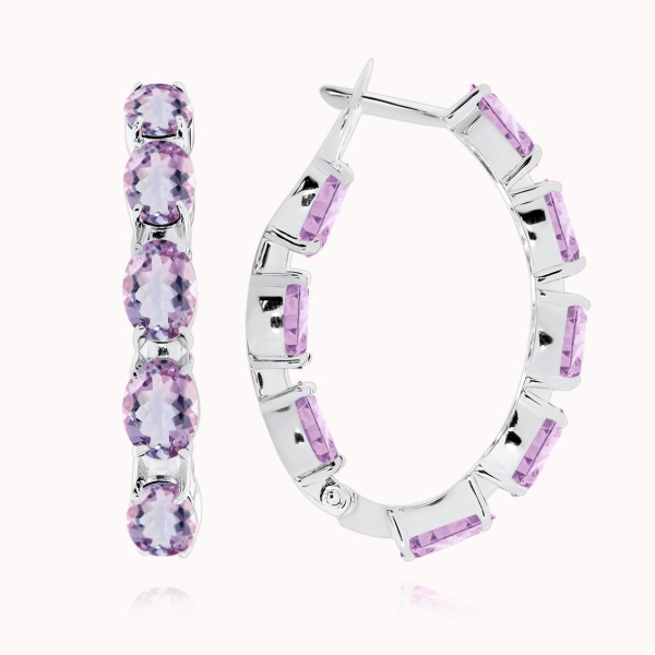 Серьги из серебра с аметист 2340061183 от KRASNOE, металл Серебро, вставка Аметист