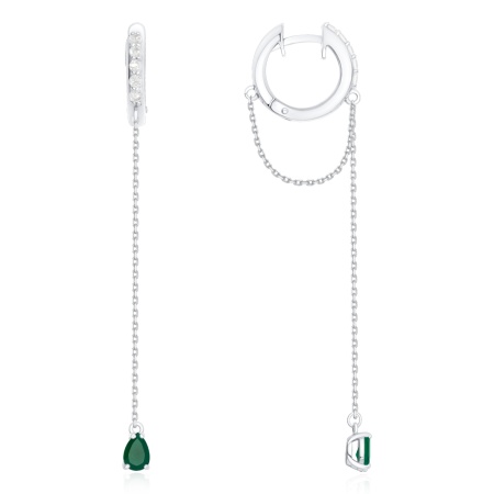 Серьги из серебра с агатом