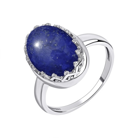 Кольцо из серебра с лазуритом со скидкой
