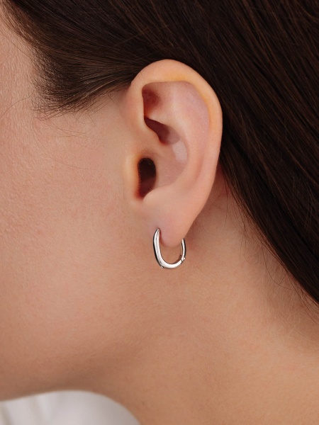 Серьги из серебра без вставок в ювелирном интернет-магазине