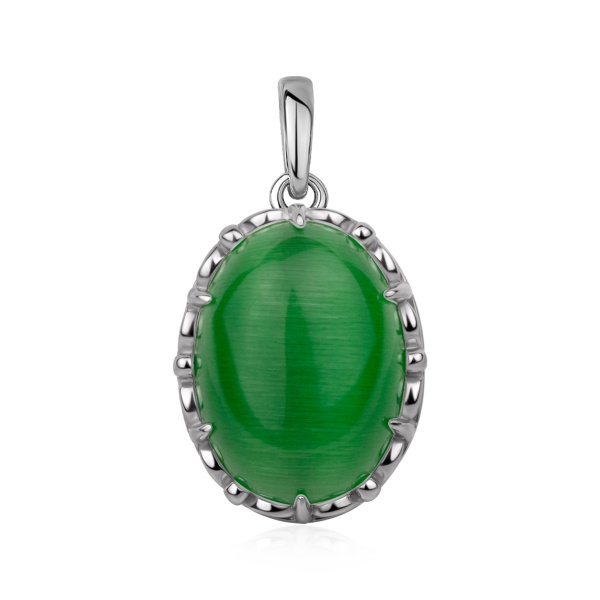 Купить подвески из серебра с кошачим глазом