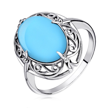 Купить кольцо из серебра с бирюзой в интернет-магазине KRASNOE