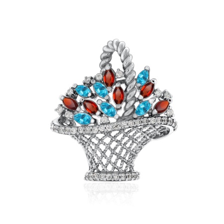 Купить подвеска из серебра с фианитами