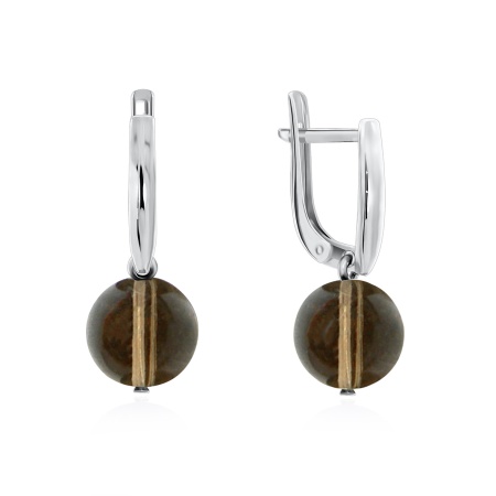 Серьги из серебра  2340100307-3 от KRASNOE, металл Серебро, вставка Раухтопаз