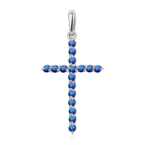 Подвеска из серебра с фианитами