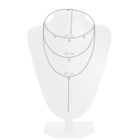 Колье из серебра с фианитами 8340206233л