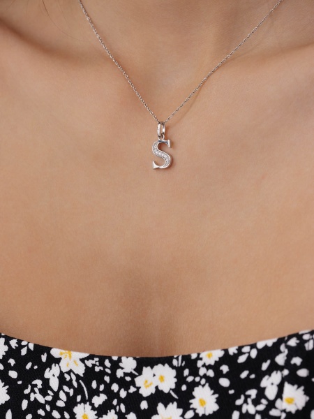 Купить подвеска из серебра с фианитами