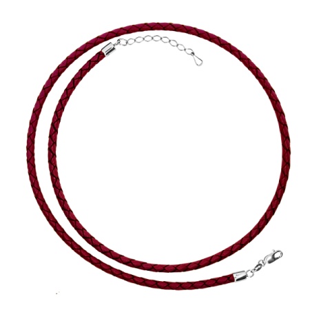 Шнурок из серебра с шнур кожаныйом