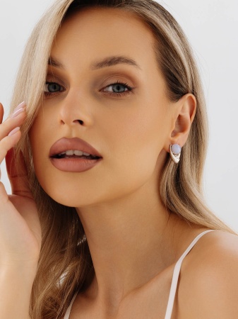 Серьги из серебра с агатами