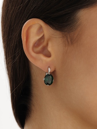 Серьги из серебра с ситаллом