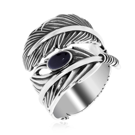 Купить кольцо из серебра с агатом в интернет-магазине KRASNOE