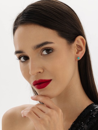 2340085887-1-78 Серьги (Ag 925) 2340085887-1-78 от KRASNOE, металл Серебро, вставка Турмалин Синт.