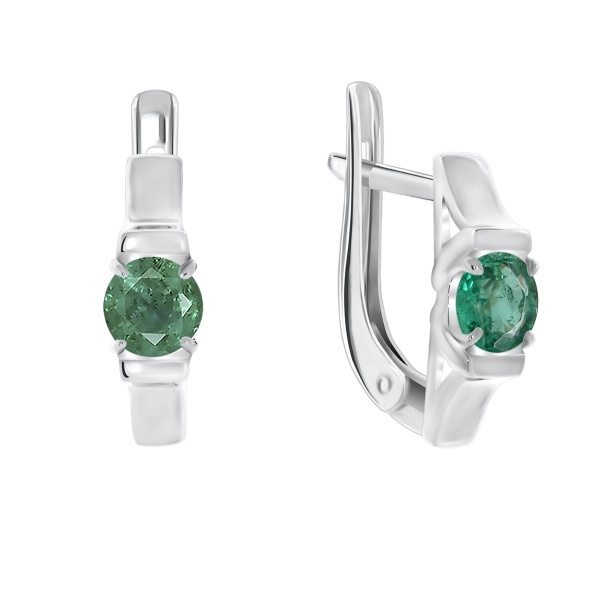 Серьги из серебра с бериллами 2340190264 от KRASNOE, металл Серебро, вставка Берилл