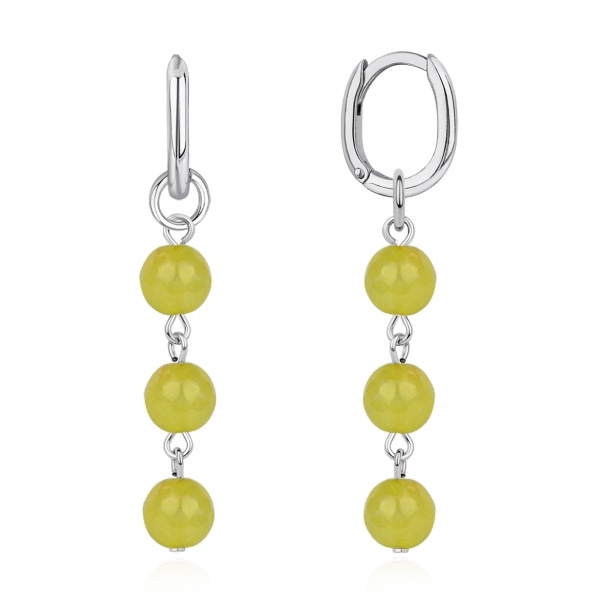 Серьги из серебра с агатами