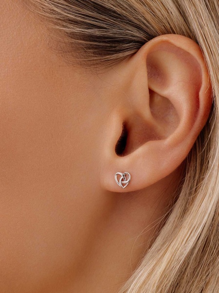 Пусеты из серебра без вставок