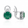 Серьги из серебра с агатом Серьги из серебра с агатом