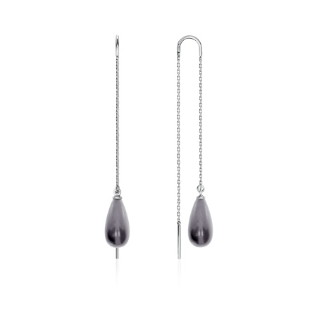 Серьги из серебра с жемчугом со скидкой