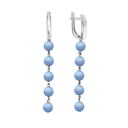 Серьги из серебра с агатом 2340390308-84 от KRASNOE, металл Серебро, вставка Агат