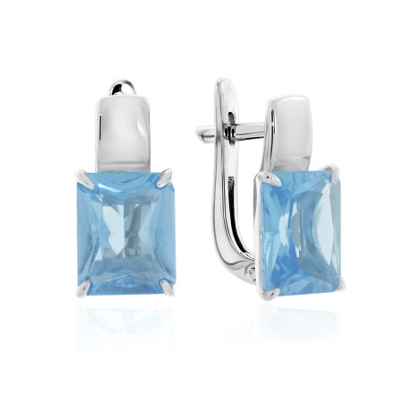 Серьги из серебра с топазами 2340881108-70 от KRASNOE, металл Серебро, вставка Ситалл