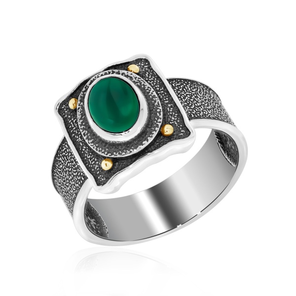 Купить кольцо из серебра с агатом в интернет-магазине KRASNOE