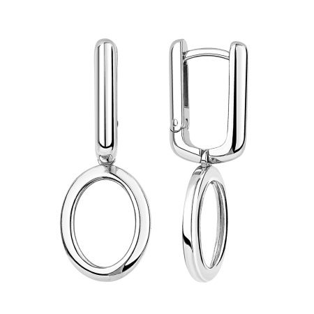 Серьги из серебра без вставок со скидкой