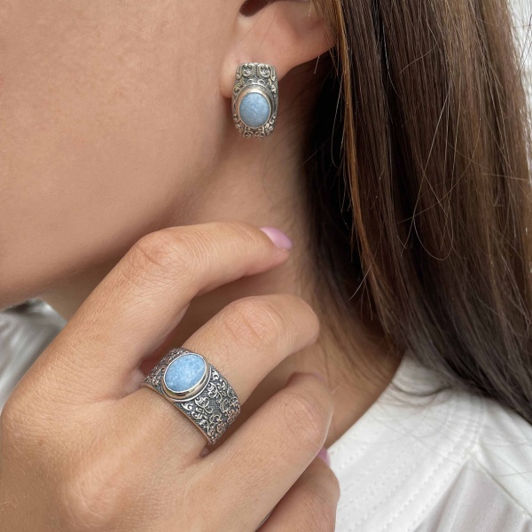 Серьги из серебра с виоланом 2310В01370 от KRASNOE, металл Серебро, вставка Виолан