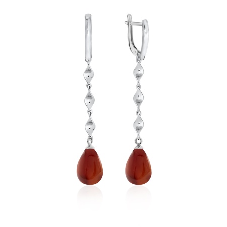 Серьги из серебра с агатом 2340391515-40 от KRASNOE, металл Серебро, вставка Агат