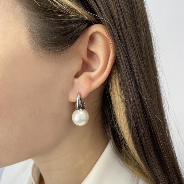 Серьги из серебра с жемчугом