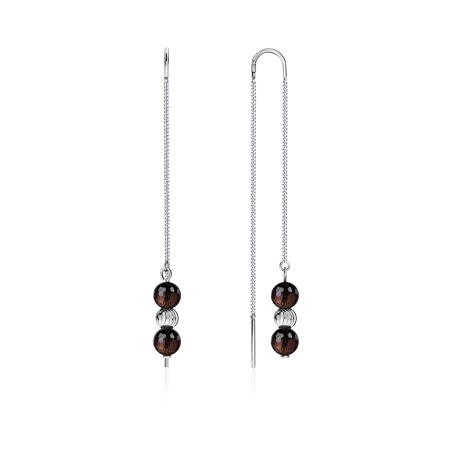 Серьги из серебра с топазами