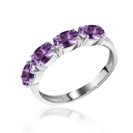 Купить кольцо из серебра с аметист в интернет-магазине KRASNOE