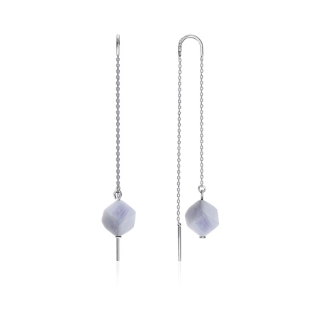 Серьги из серебра с агатами