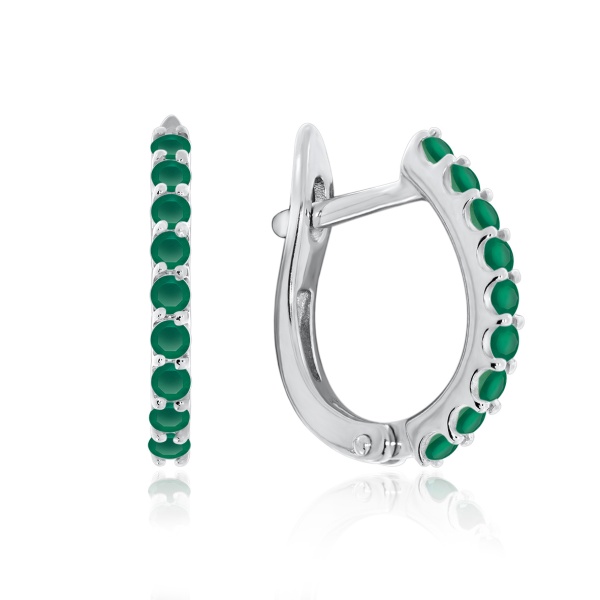 Серьги из серебра с агатами 2340391315-1-60 от KRASNOE, металл Серебро, вставка Агат