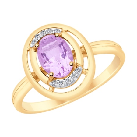 Купить кольцо из золота с аметист в интернет-магазине KRASNOE