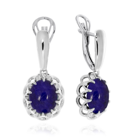 Серьги из серебра с агатами