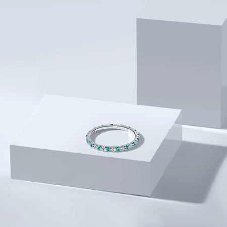 Купить кольцо из золота с бриллиантами и турмалинами в интернет-магазине KRASNOE