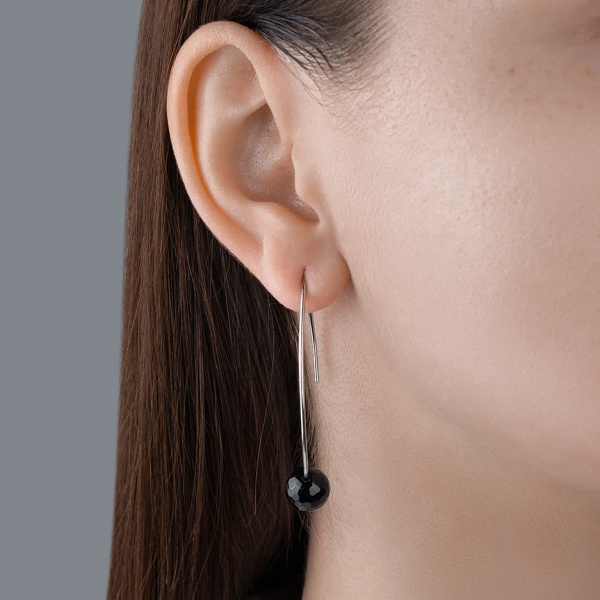 Серьги из серебра с агатами 2340391063-20 от KRASNOE, металл Серебро, вставка Агат