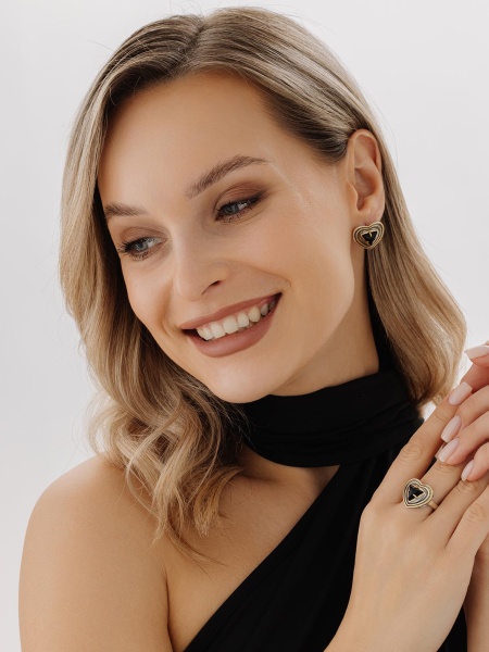 Серьги из серебра с агатами