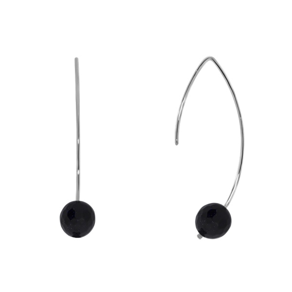 Серьги из серебра с авантюрином 2340361063-80 от KRASNOE, металл Серебро, вставка Авантюрин Синт.