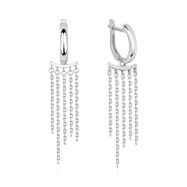 Серьги из серебра без вставок