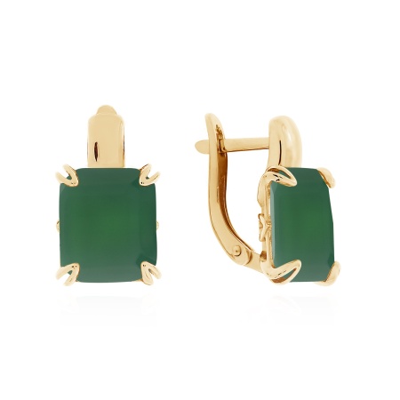 Серьги из серебра с агатом
