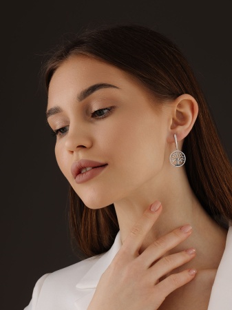 Серьги из серебра без вставок