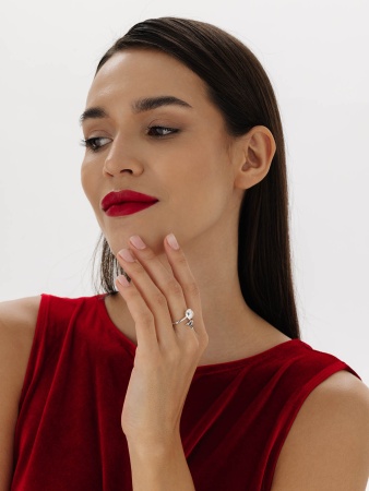 Купить кольцо из серебра с горным хрусталем в интернет-магазине KRASNOE