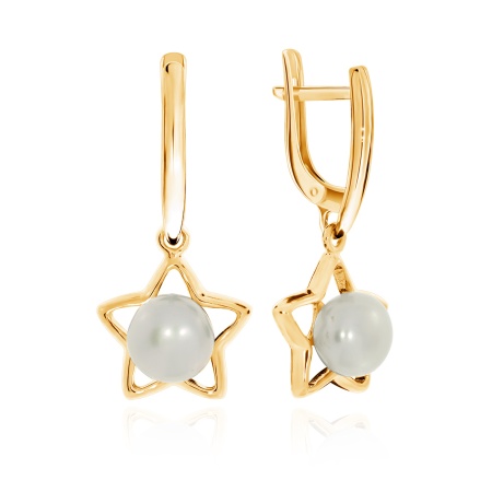 Серьги из серебра с жемчугами со скидкой