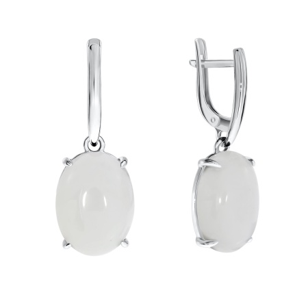 Серьги из серебра с агатом