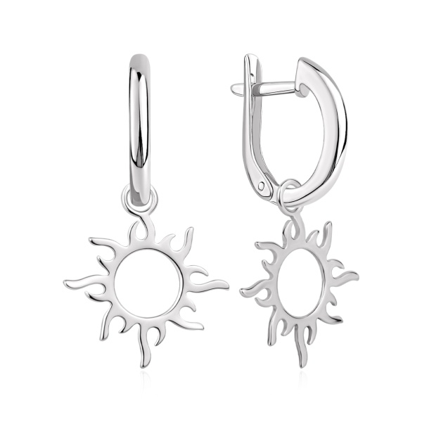 Серьги из серебра без вставок в ювелирном интернет-магазине