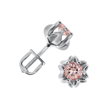 Пусеты из серебра с кристалл ювелирныйами 2340290152-35 от KRASNOE, металл Серебро, вставка Кристалл ювелирный